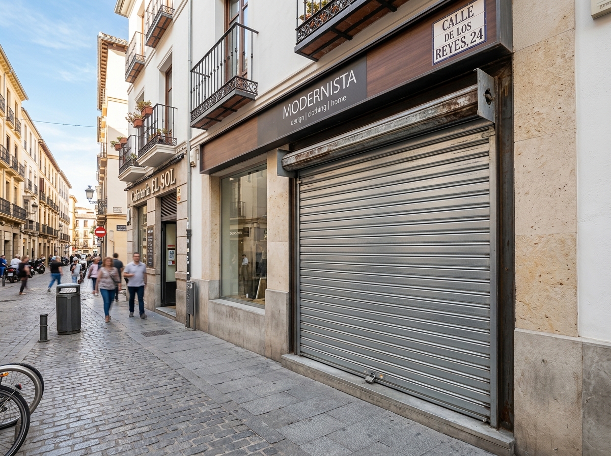 Persianas metálicas de locales y tiendas en Zaragoza
